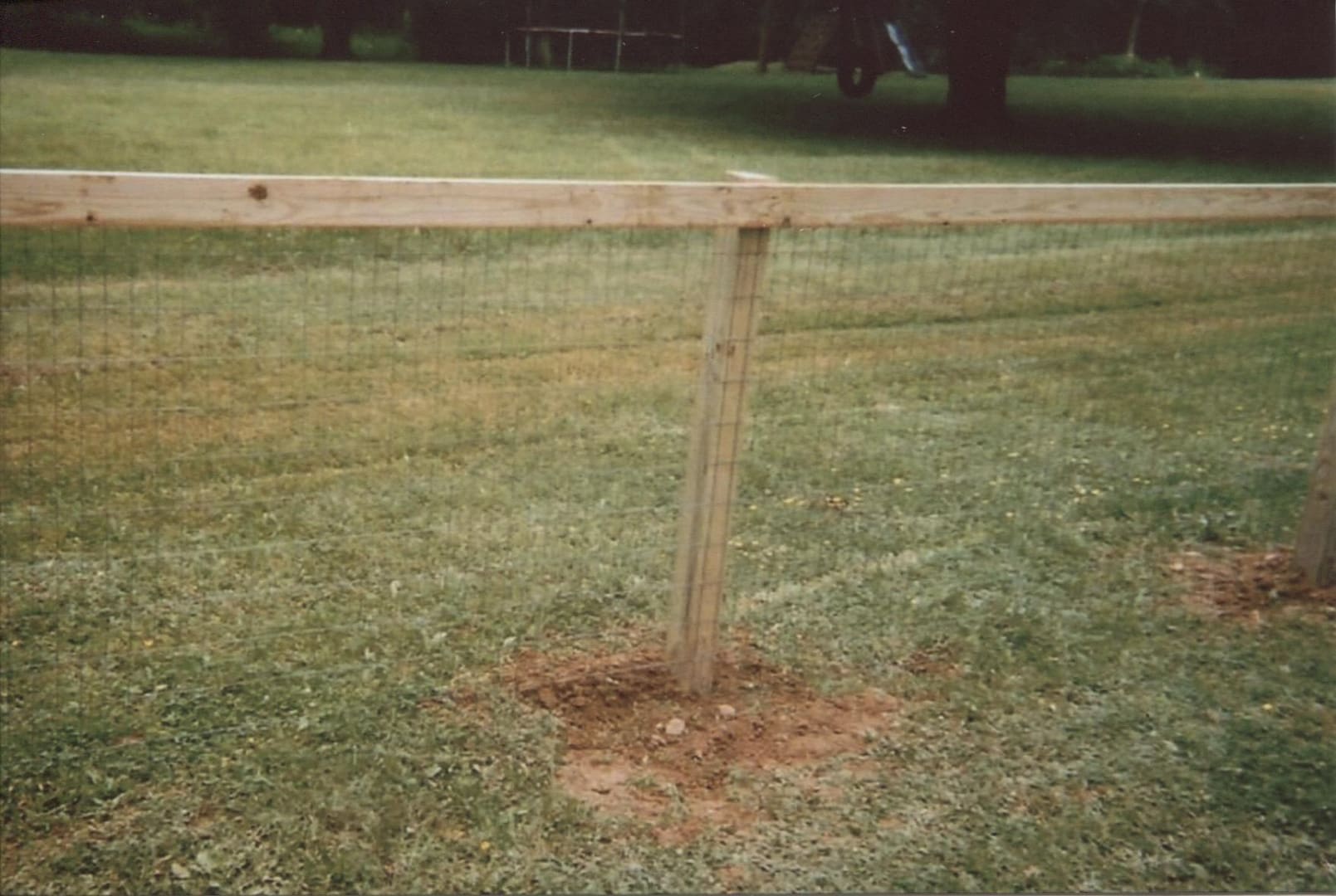 Simple backyard fence structure